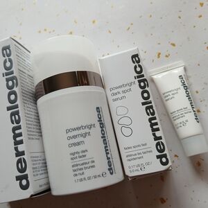 NIB Dermalogica PowerBright Overnight Cream Fade Dark Spots Plus Serum Sample
